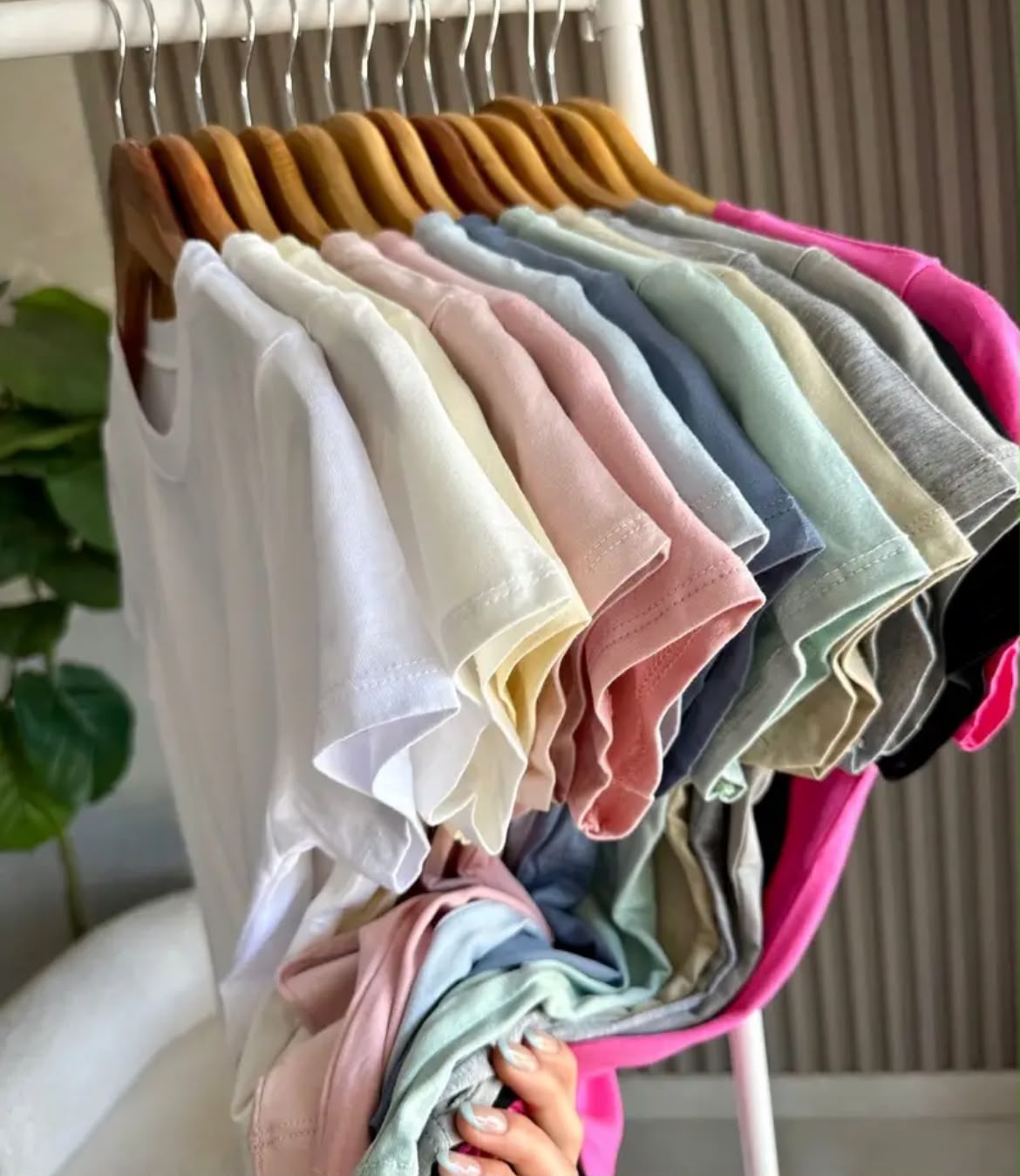 Remeras básicas de modal — Pack x5